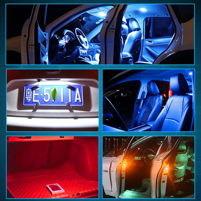A pack 7020 SMD T10 W5W 194 Led Bulb Parking Car LED Side Light Trunk Lamp 12V White Lighting For Peugeot 206 308 307 207 Orange