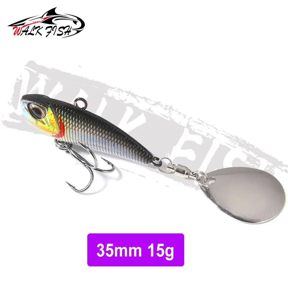 WALK FISH Spinner VIB Fishing Lure 7g 11g 15g 21g Sinking Water Ice Jigging Metal Spoon VIbration Hard Cranbait Japan Wobbler