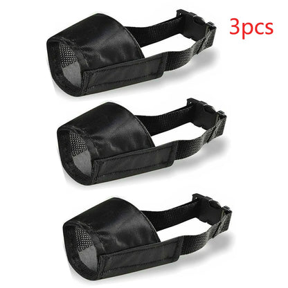 1-3pcs Adjustable Dog Muzzle Mouth Barrier for Pet Anti Barking Mesh Breathable Mouth Muzzles Nylon Straps Dog Accessories