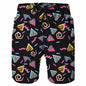 Cartoon Music Colorful Graffiti Beach Shorts Men 3d Print Swim Trunks Summer Surf Board Shorts 80s 90s Street Short Pants