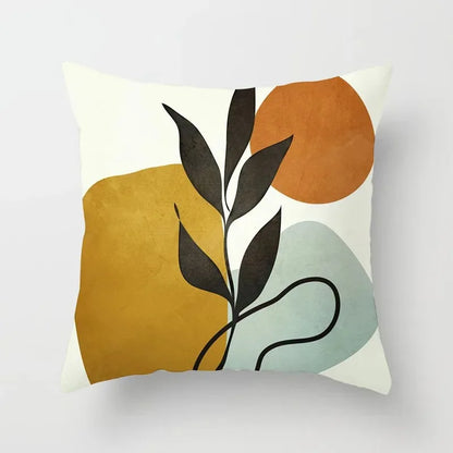 45*45cm simple plant print pattern cushion cover home decoration living room sofa chair pillow cover