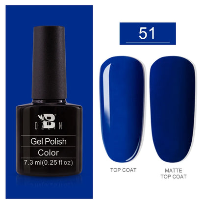BOZLIN 5ML Color Solid Nail Gel Colorful Painting Nail Art Varnish Semi Permanent Solid Polish UV Nail Gel Top Coat Manicure