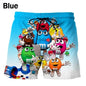 Funny M&M's Chocolate Bean Beach Shorts Men 3D Printing M&M Board Swimsuit Summer Quick Drying Sport