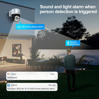8MP 4K Face Detection Security PTZ IP Camera System Audio POE NVR Kit CCTV Humanoid Outdoor Home Video Surveillance Xmeye