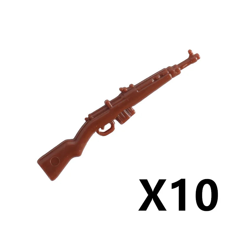 WW2 German Weapon Building Block 98K Two-color Gun US M1911 Soviet RPG Military Soldier Figure Accessories Rifle Pistol Toy C349