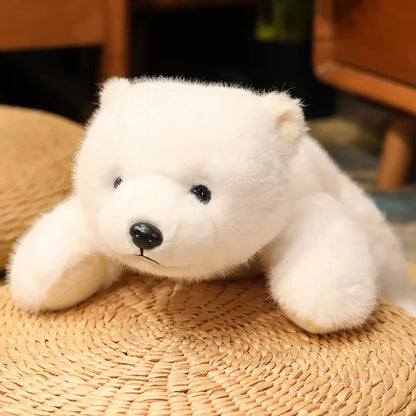 Kawaii Comfort Soft Animal Plush Throw Pillow Polar Bear Brown Bear Panda Lying On The Stuffed Animal Doll Pillow Decorate Room