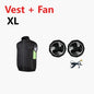 Cooling Vest Ice Fan Vest 3 Gears USB Heat Resistant Air Conditioner Clothes Vest Breathable Wearable Cooling Fan Vest Camping