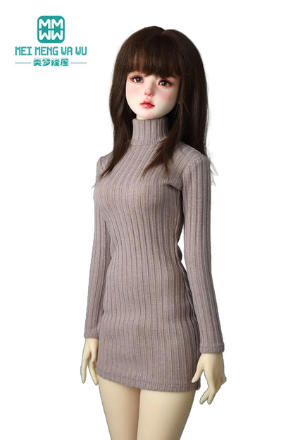 BJD Doll Clothes 60cm 1/3 SD DD Ball joint doll accessories Stylish turtleneck sweater dress girl gift