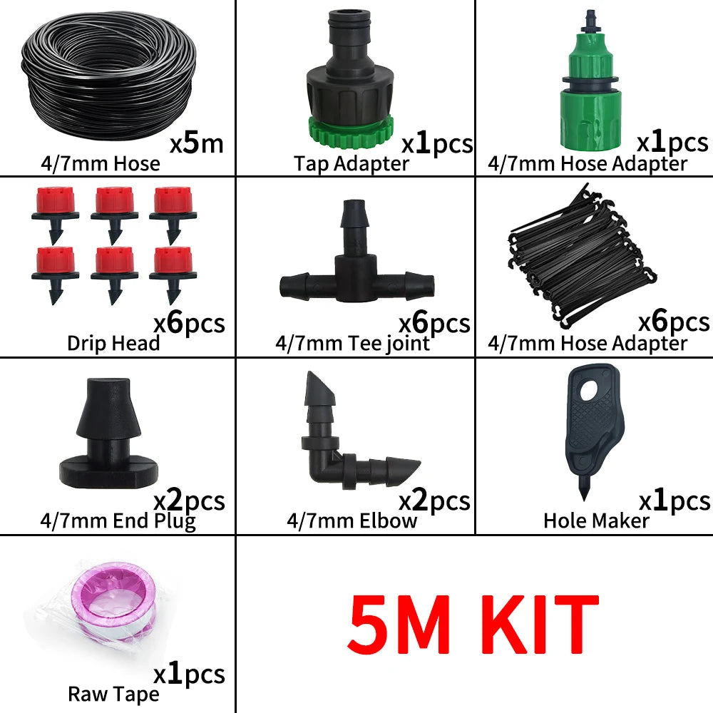 5M-60M Drip Irrigation System Plant Watering Set Watering Kits Adjustable Drippers For Irrigation Micro Garden Watering System