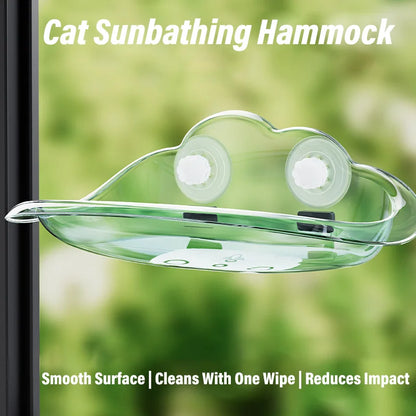 New Transparent Cloud Shape Cat Bed Strong Suction Cup Load Capacity 10KG Cat Climbing Frame Semi Open Cats Playing Pet Supplies