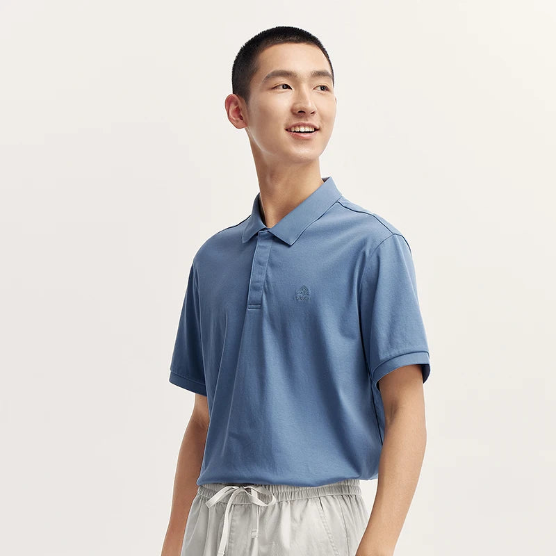 Semir Polo Shirt Men 2024 Summer New Simple Commute Style Soft Cotton Top With Half-Zip