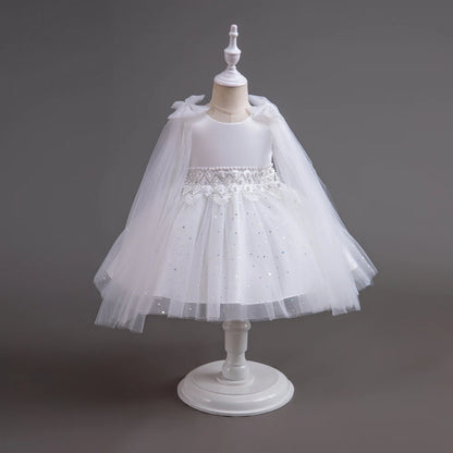 Kids Girl Dress Party Dresses For Girls Birthday Princess Wedding Dress Lace Christening Gown Baby Blue Baptism Clothing
