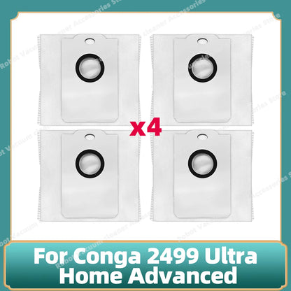 Fit For Conga 2499 Ultra Home Advanced Titanium / Atvel SmartGyro R80 Base Main Side Brush Filter Mop Cloth Dust Bag Parts