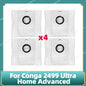 Fit For Conga 2499 Ultra Home Advanced Titanium / Atvel SmartGyro R80 Base Main Side Brush Filter Mop Cloth Dust Bag Parts