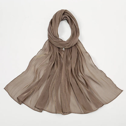 New Premium Silk Crinkle Hijab Scarf Women Shawls Plain Muslim Women Hijabs Breathab Islam Women Turban Pleated Scarf Ramadan