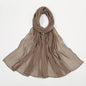 New Premium Silk Crinkle Hijab Scarf Women Shawls Plain Muslim Women Hijabs Breathab Islam Women Turban Pleated Scarf Ramadan