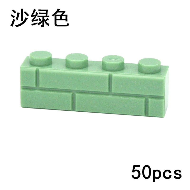 DIY Wall Bricks 1x4 1x3 1x2 Dots Thick Building Block Educational Creative House Contruction Toys Compatible With 15533 For Kids