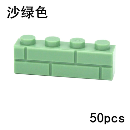 DIY Wall Bricks 1x4 1x3 1x2 Dots Thick Building Block Educational Creative House Contruction Toys Compatible With 15533 For Kids