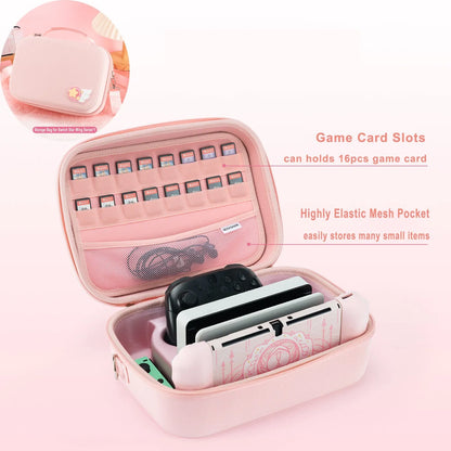 GeekShare Protective Case for Nintendo Switch OLED NS Game Accessories Pink Star 3D Silicone Switch OLED Shell High Quality