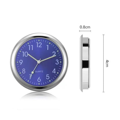 40mm Mini Luminous Car Clock Digital Watch Mechanics Quartz Clocks Stick-On Auto Ornament Accessories