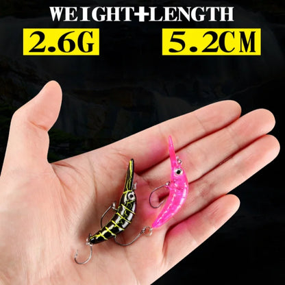 5.2cm/2.6g Micro Rice Worm Slow-sinking Plastic Fake Bait Artificial Hard Bait Bionic Lure Trout Pike Bass Fishing Accessories