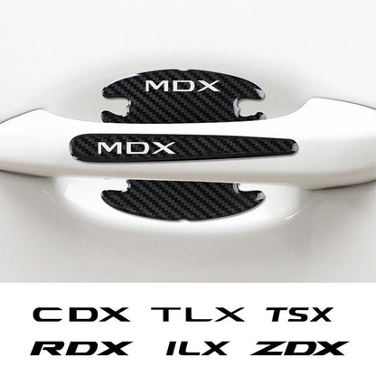 Car Door Handle Sticker Anti Collision Auto Exterior Accessories For Acura MDX RDX TSX TL ILX TLX NSX RL CDX RSX ZDX TLXL RLX