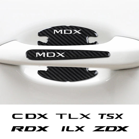 Car Door Handle Sticker Anti Collision Auto Exterior Accessories For Acura MDX RDX TSX TL ILX TLX NSX RL CDX RSX ZDX TLXL RLX