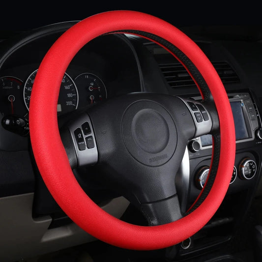 Universal Car Silicone Steering Wheel Cover 33-40cm Glove Texture Soft Grip Multi Color