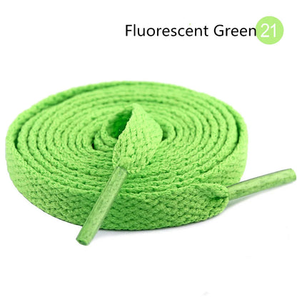 1Pair 8mm Flat Shoelaces Unisex Polyester Black White Shoe Laces Sneakers Canvas Laces Classic Soft Kids Shoestrings 80-120cm