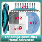 Fit For Conga 2499 Ultra Home Advanced Titanium / Atvel SmartGyro R80 Base Main Side Brush Filter Mop Cloth Dust Bag Parts