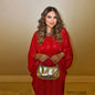 Hot Selling Abaya Set For Muslim Women Kaftan Dubai Luxury Shiny Batwing Sleeve Evening Party Dress Modest 2 Piece Muslim Sets