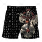 Harajuku Short Pants For Men Personality Street Vinking 3d Print Beach Shorts Holiday Casual Hawaii Beachwear Pockets Gym Trunks