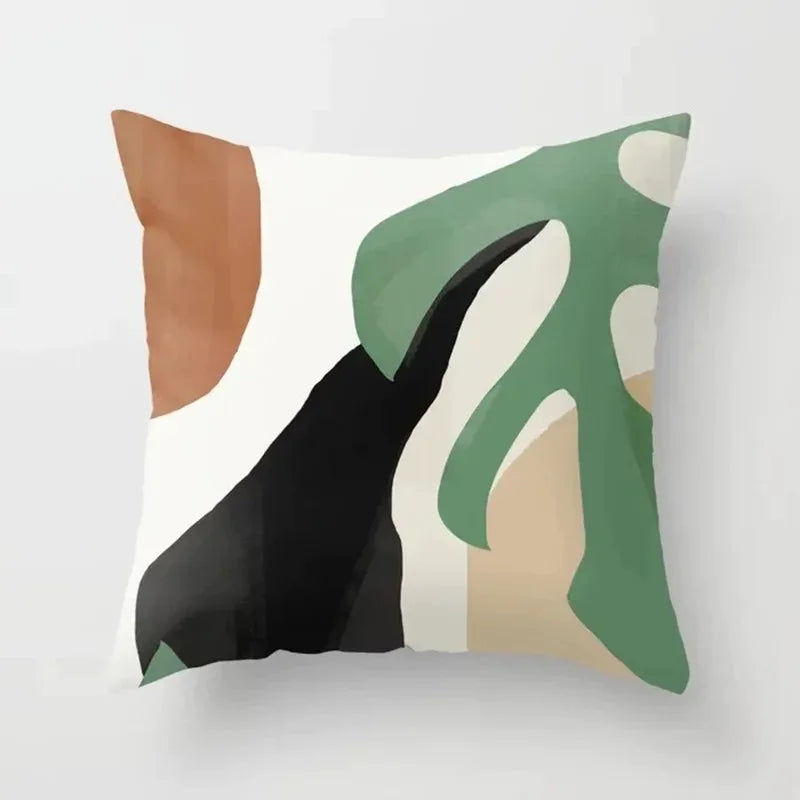 45*45cm simple plant print pattern cushion cover home decoration living room sofa chair pillow cover