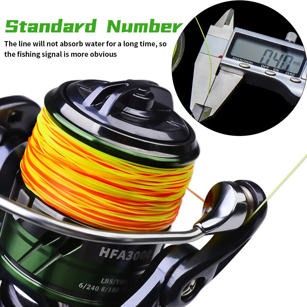 PROBEROS 150m Multicolor Fishing-line 5.73LB-43LB Super Strong Monofilament Nylon Wire Bionic Invisible Spot Camouflage Rope