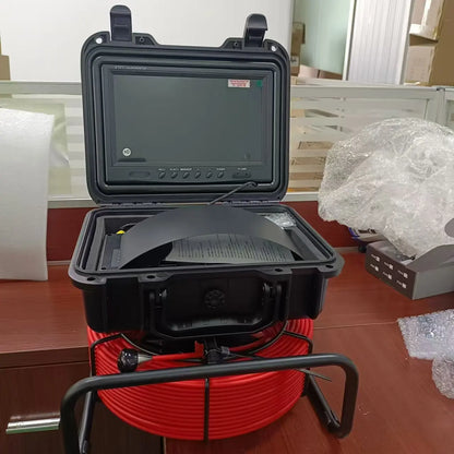 Sewer Pipe Inspection Camera DVR Video SYANSPAN 9inch HD1080P Screen+8X Zooms, Drain Industrial Endoscope Camera IP68 waterproof