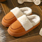 2024 New Winter Trend Concise Indoor Mule Warm Cosy Non-slip Plush Slippers For Women Closed-toe Slides Ladies Home Cotton Shoes