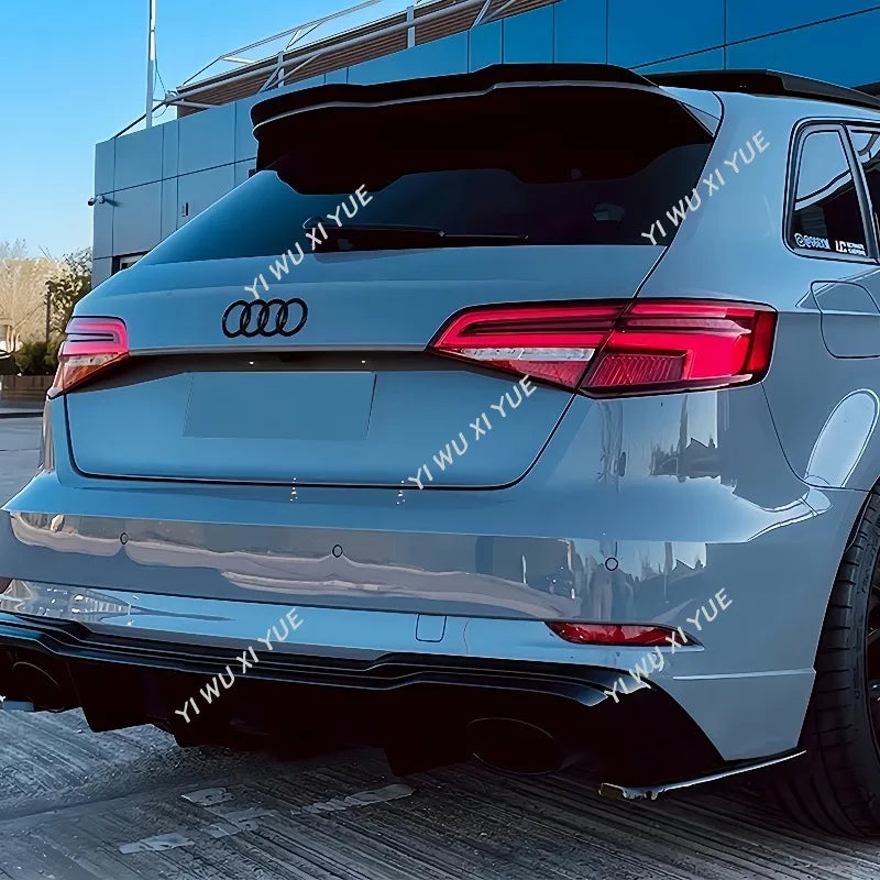 For Audi A3 S3 S-Line 8V Sportback Facelift 2016 - 2020 Not for RS3 Car Rear Spoiler Cap Rear Trunk Boot Roof Lip Spoiler Tuning