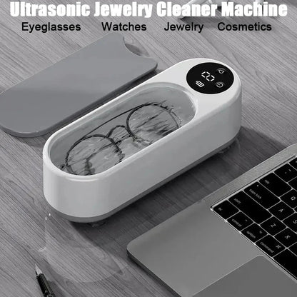 Household Cleaning Machine Digital Display Vibration Cleaning Machine for Ring Glasses Makeup Brush Jewelry Cleaning Machine