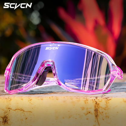 SCVCN Cycling Glasses Photochromic Cycling Sunglasses UV400 Bicycle Eyewear Sports MTB Outdoor Bike Goggles Sunglasses Eyepieces