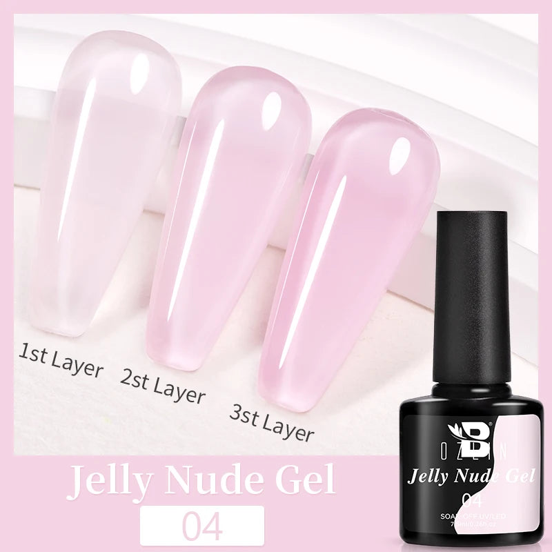BOZLIN 5ML Color Solid Nail Gel Colorful Painting Nail Art Varnish Semi Permanent Solid Polish UV Nail Gel Top Coat Manicure