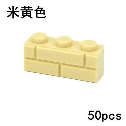 DIY Wall Bricks 1x4 1x3 1x2 Dots Thick Building Block Educational Creative House Contruction Toys Compatible With 15533 For Kids