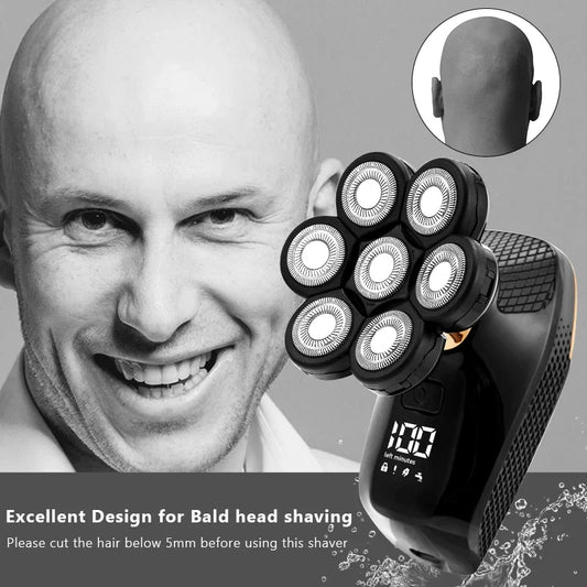 SMOOCUT Shaver For Men 7D Independently 7 Cutter Floating Head Waterproof Electric Razor Multifunction USB Charge Trimmer Men