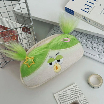Funny Cotton Doll Pencil Case INS Large Capacity Junior and Senior High School Students Stationery Storage Bag Stationery Box