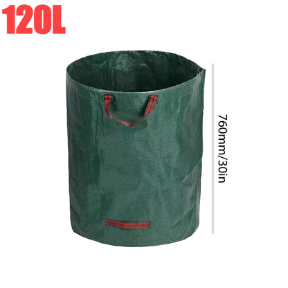 50-500L Foldable Garden Waste Bag Large Capacity Leaf Sack Light Storage Bag Garbage Wastebasket Garden Leaves Debris Trash Can