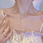 2023 New Fashion Trend Light Luxury Elegant Delicate Pearl Double Layer Heart Necklace Ladies High Jewelry Party Gifts Wholesale