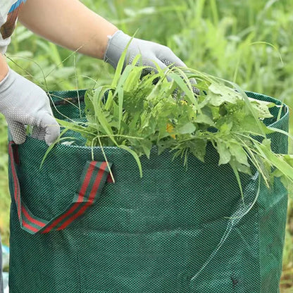 50-500L Foldable Garden Waste Bag Large Capacity Leaf Sack Light Storage Bag Garbage Wastebasket Garden Leaves Debris Trash Can