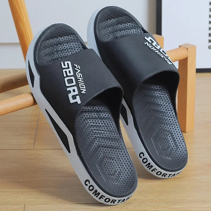 Summer Fashion Bathroom Non-slip Indoor and Family Sandals Men's and Women's Shoes Couple Slippers