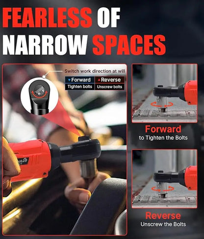 [No battery] Cordless Ratchet Set for 18V Batteries, 60 ft-lbs 400 RPM Variable Speed Trigger Electric Ratchet