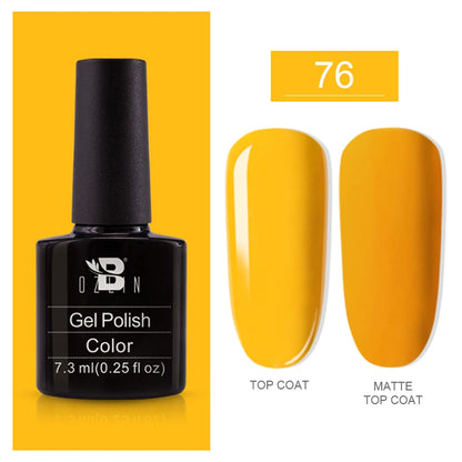 BOZLIN 5ML Color Solid Nail Gel Colorful Painting Nail Art Varnish Semi Permanent Solid Polish UV Nail Gel Top Coat Manicure