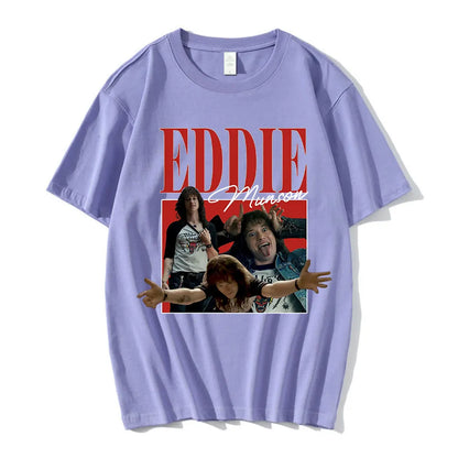 Eddie Munson T-shirts Men's Harajuku Graphics Print T-shirt Short Sleeve Oversize Streetwear Unisex Cotton Casual T Shirt